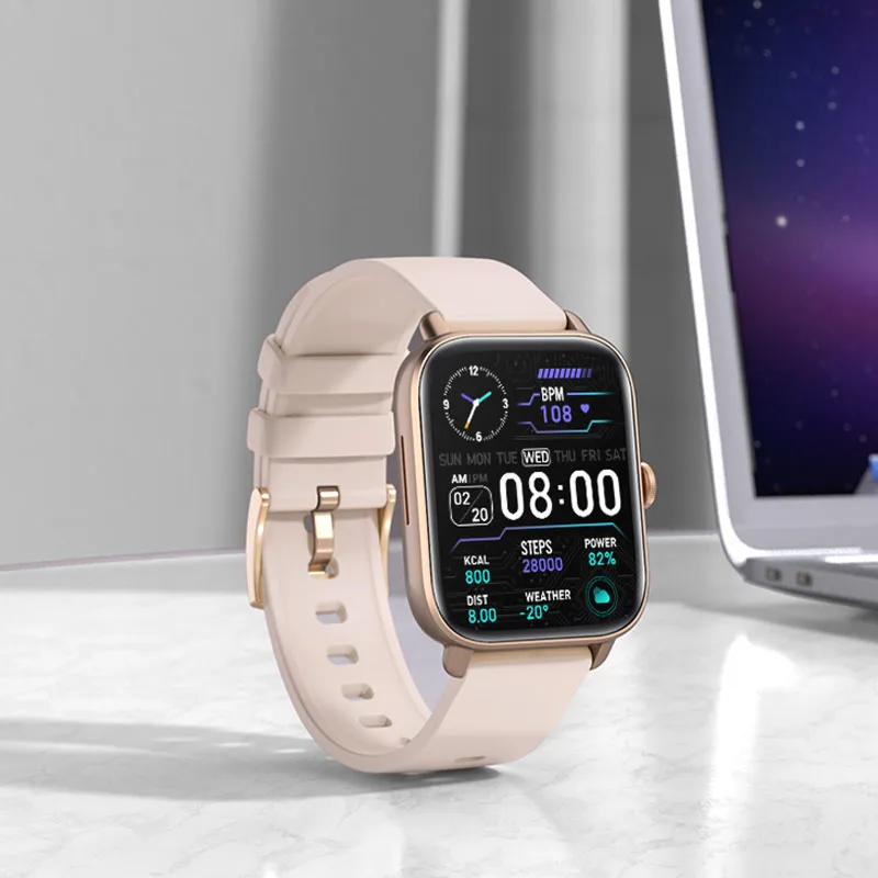 Smartwatch Men Ženy Y22 BT volajte 1,7 palca na obrazovke Fitness Tracker Sport Witerproof srdcová frekvencia 2022 Smartwatch Pk P28 Plus W37 Pro