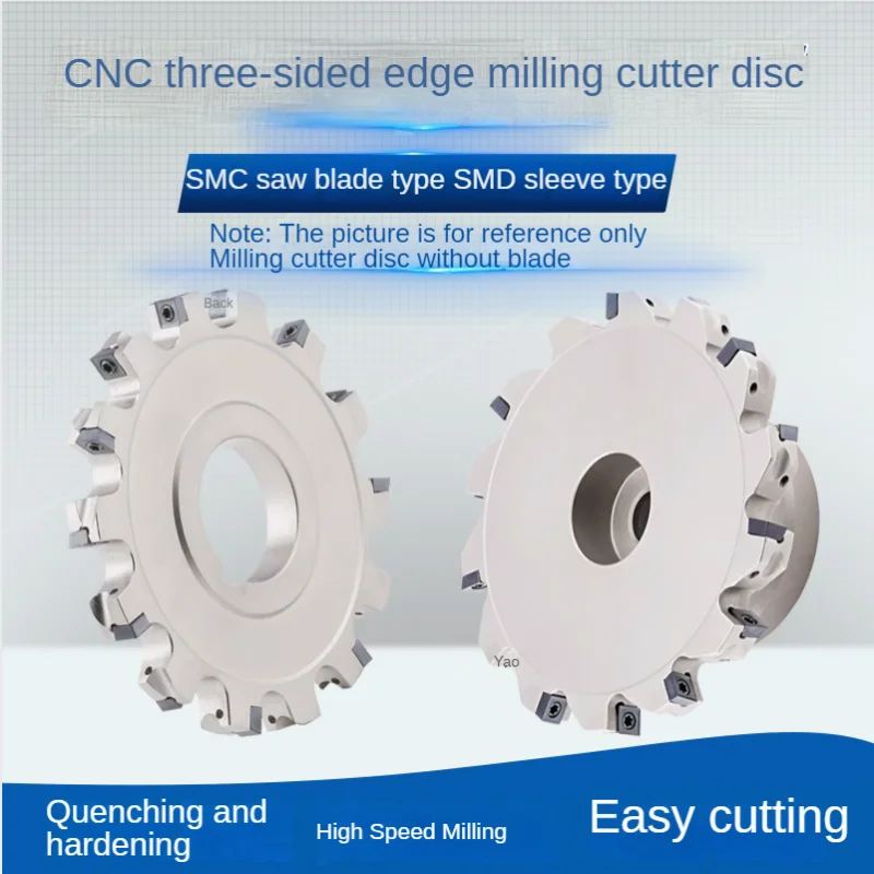 SMD Ruckve Typ Trojstranná frézovacia frézka Disk SMC SMC SWC SWC Mletie Cutter Head CNC Slotting Inštalácia MPHT Blade 125 160 200