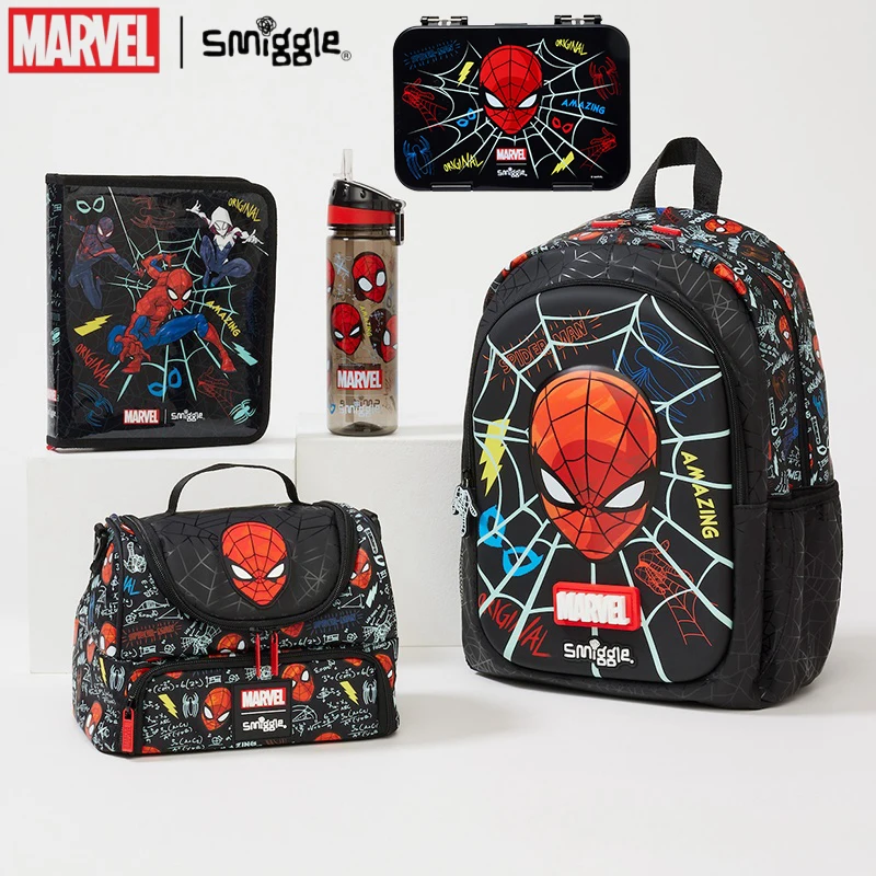 Smigle Marvel Spider-Man Deti kancelárske potreby Študentská taška obed obed obed krabica peňaženka ceruzka boxu vodný pohár Študent darček