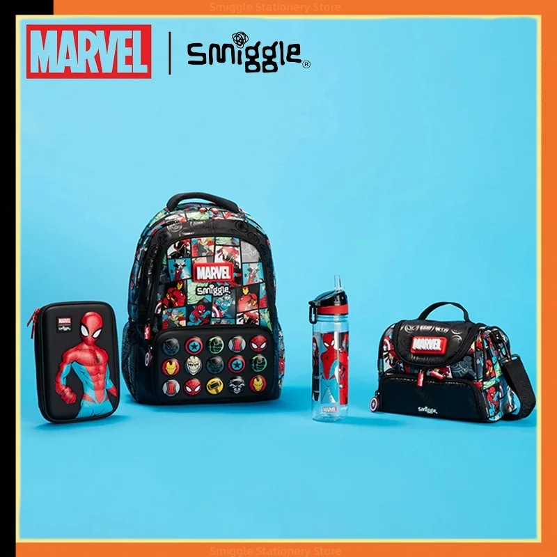 Smigle Marvel superhrdina Spider-Man Deti kancelárske potreby Školská taška na obed obedový box ceruzkou box vodný pohár Študent darček