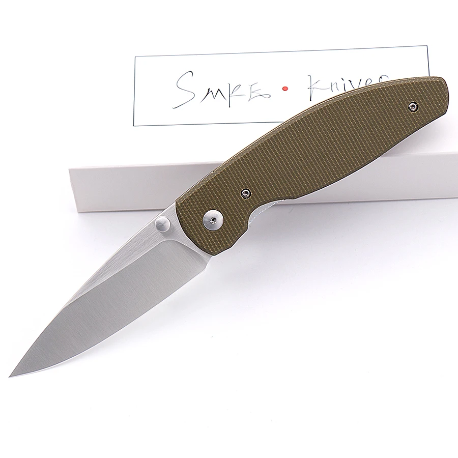 SMKE nože TRM atómový skladací nôž 14C28N SATIN BLADE MICARTA HRUD TAKITICKÝ NÁHODNÝ NÁKLA
