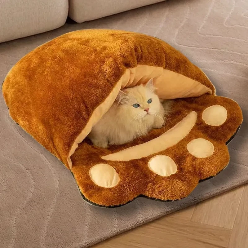 SML Bear Paw mačka hniezdo teplý priestor na umývanie spací vaku pre psie maznáčik posteľ