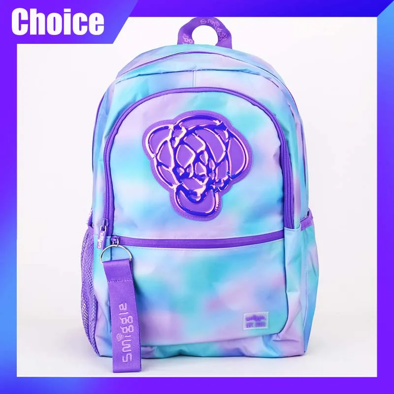 Smmieggle Purple Rose Series Batoh Cartoon Cutoen Cutoen Schoolbag vak kawaii veľká kapacita študentská taška 650 ml kanvica darček dievča