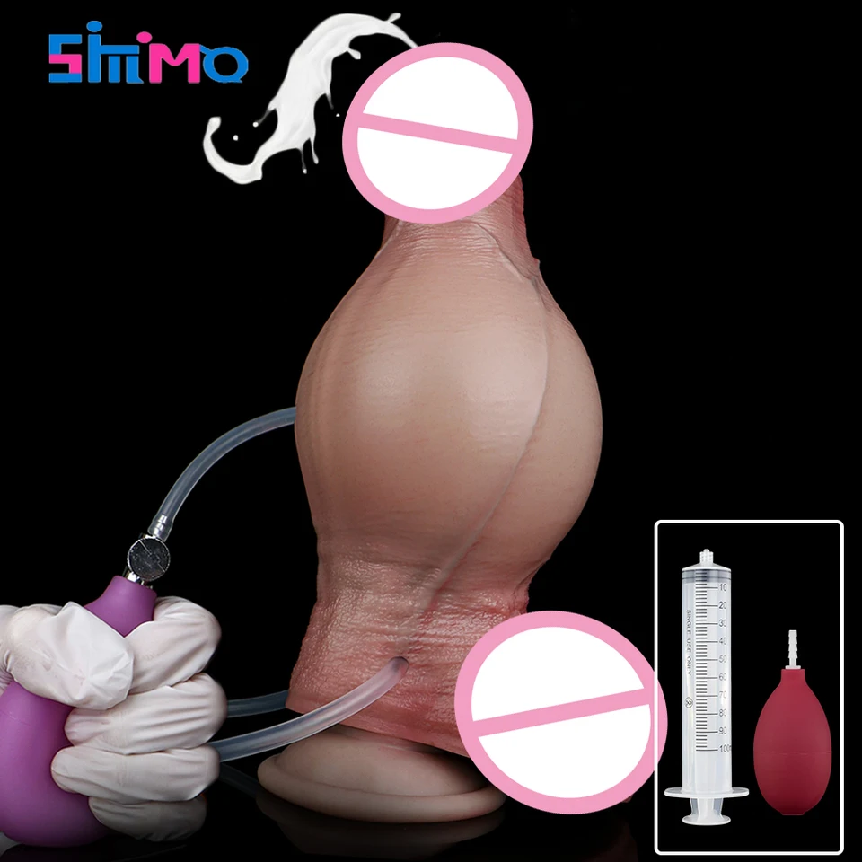 SMMQ ejakulácia nafukovacích dildo s prísavkami realistické predkožky penis g-spot stimulácia ženského masturbátora análne sexuálne hračky