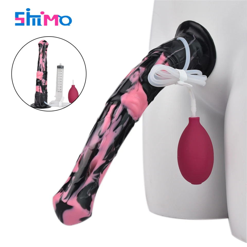 SMMQ Squirting Horse Dildo s prísavkovým pohárom Silikone Monster Anal Plug G-Spot orgazmus ejakulácie sexuálne hračky pre ženy 18+
