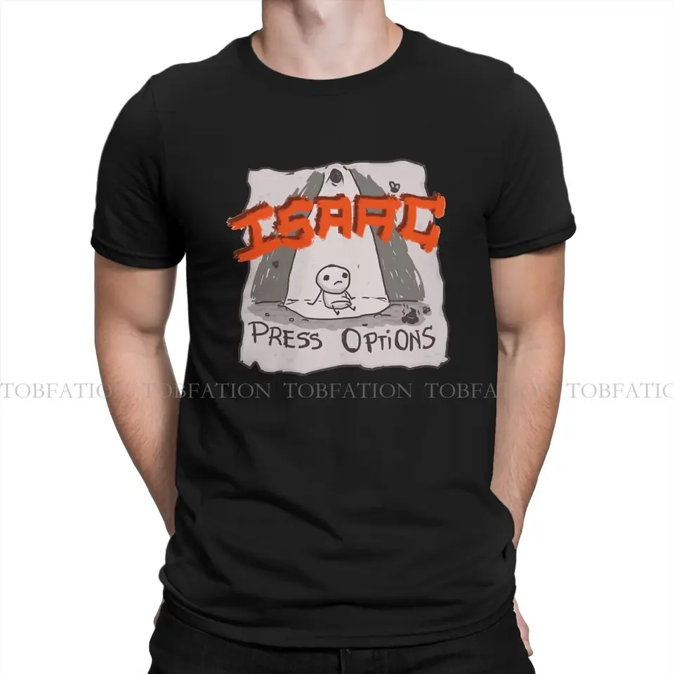 Smutné viazanie Isaac Game Men T tričko Cotton Punk Crewneck Tee tričko Harajuku Streetwear