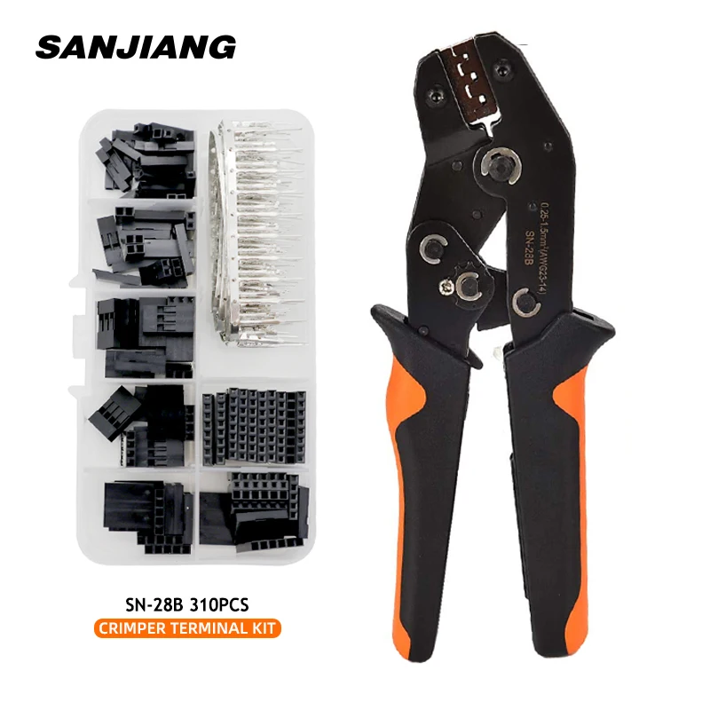 SN-28B Crimping Plier 310ks Set DuPont Wire Pin Pin Connector Connector Connector Súprava samcov kurič