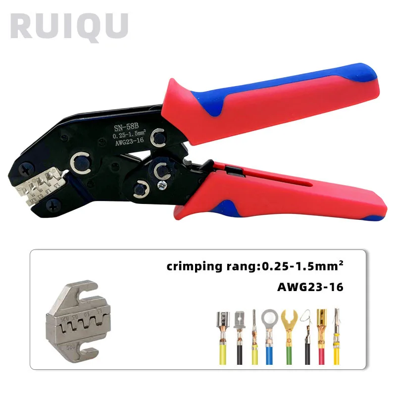 SN58B DuPont 2.54 Crimping Plier 2.8 4.8 6.3 Springové vložky Terminály Elektrické svorky