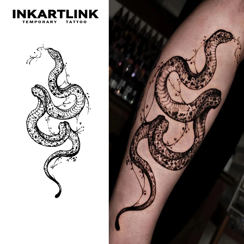 Snake dočasné tetovanie, vodotesné magické tetovanie, vydrží až 15 dní falošné tetovanie, polotrvánne tetovanie