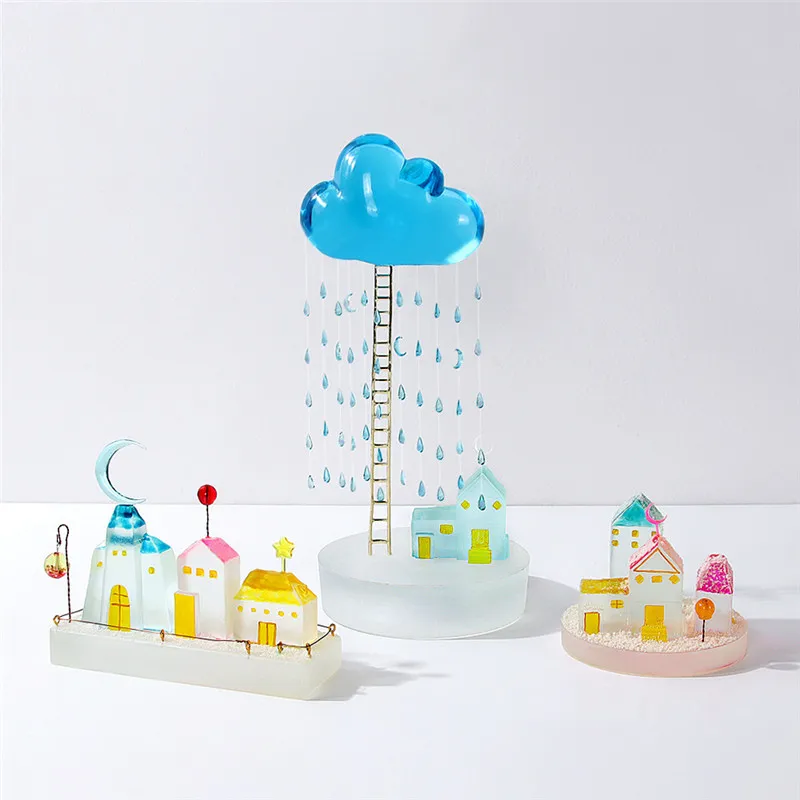 SNASAN MICRO KRAJINA Resin Silikónová forma DIY Casting Mold Tool UV Epoxidová živica