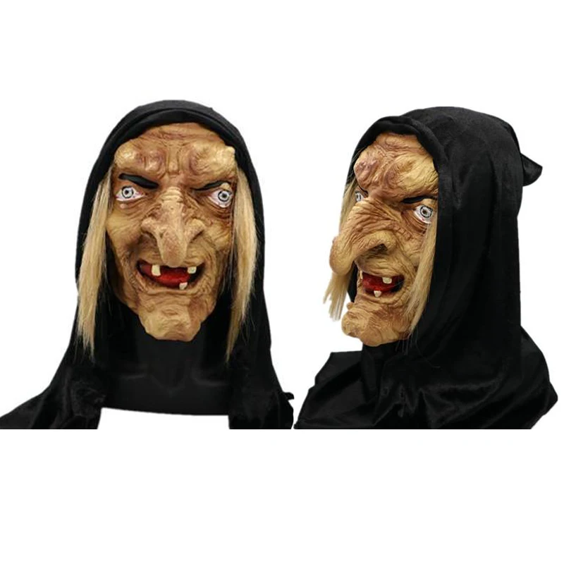 Snavify strašidelné strašidelné halloweenske masky latexová čarodejnica maska ​​pre dospelých