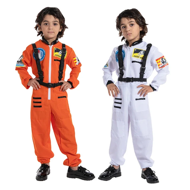 Snavify žltý detský astronaut kostým biely chlapec Pilot kostým pre halloween Purim Party Spaceman Outfit C5488