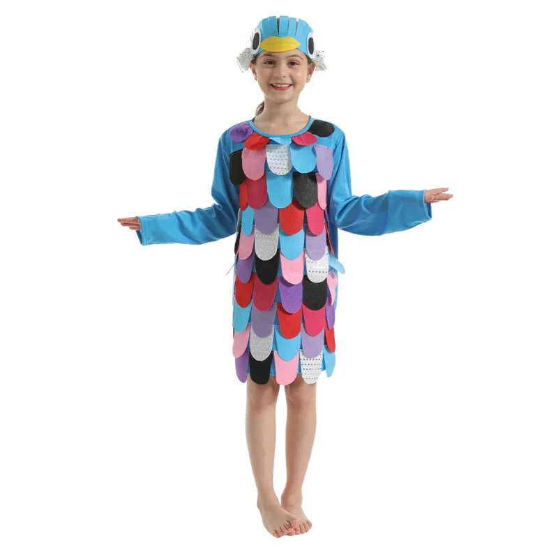Snavilify Girls Dúhové ryby kostýmy ozdobné šaty pre Halloween kostým Deti roztomilé zvieracie cosplay pre Purim Party Carnival RZ2019