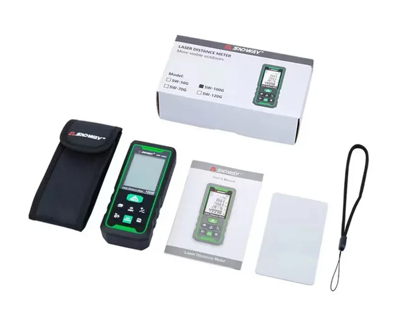 SNDWAY SW-50G/ 70G/ 100G laserový merač digitálneho rozsahu digitálny rozsah 100m 70M 50 m diaľkomer Trena Lazer Green Light Meranie