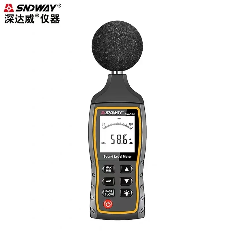 SNDWAY SW-523 524 Digitálny tester na úrovni zvuku DIGITÁLNE TESTER Prispôsobenie alarmu Horná limitná hodnota hluku Zvukový detektor detektora Monitorovanie