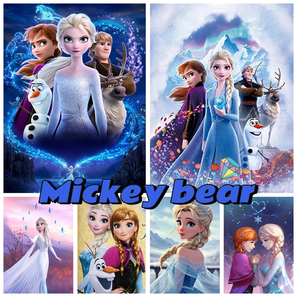 Snehová kráľovná diamantová maľba Kit Anna a Elsa princezná nástenná maľba DIY Diamond výšivka krížový steh detská ruka darček domov