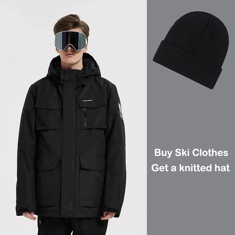 Snehové bundy nepremokavé mužské lyžiarske bundy Nové zimné športové muži lyžiarske kabáty Snowboard Wear Outerwear Windprope Mountain tracksuit