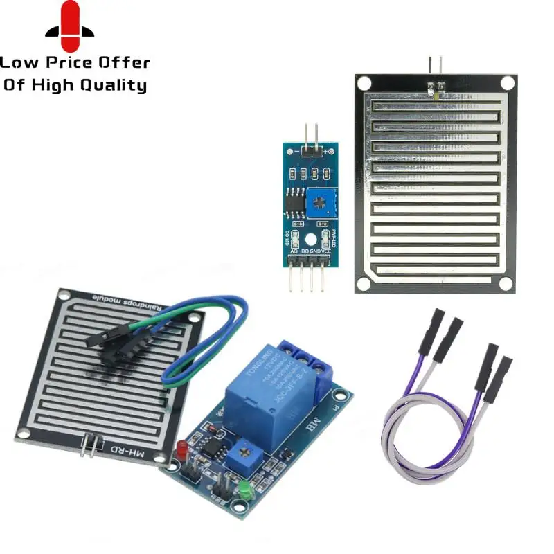 Snehové dažďové kvapky Detekčný senzor modul dažďové počasie Modul vlhkosť pre riadiaci modul relé Arduino Modul senzora senzora dažďovej vody