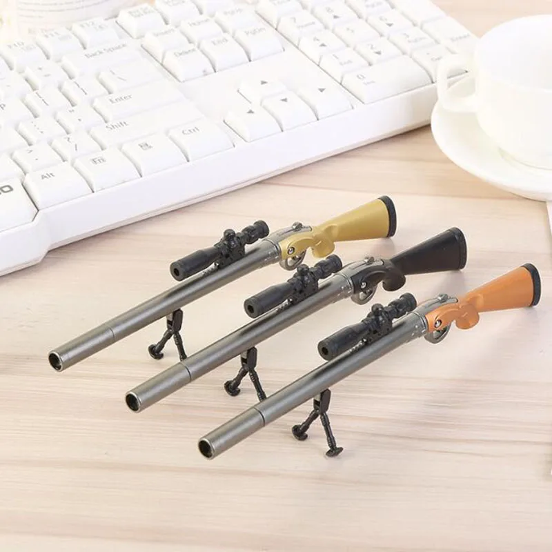 Sniper Rifle Gel Pen Creative Survival Game Gun Toy Gel Gel Pen 0,38 mm čierny atrament pre školské písanie detských noviniek Darček