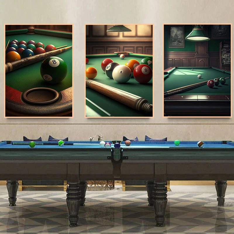 Snooker biliard plagáty plátno maľba nástenné umenie výtlačky Obrázok pre obývaciu izbu biliard izba chlapci spál