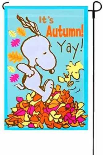 Snoopy arašidy jeho jesenná záhradná vlajka 12 