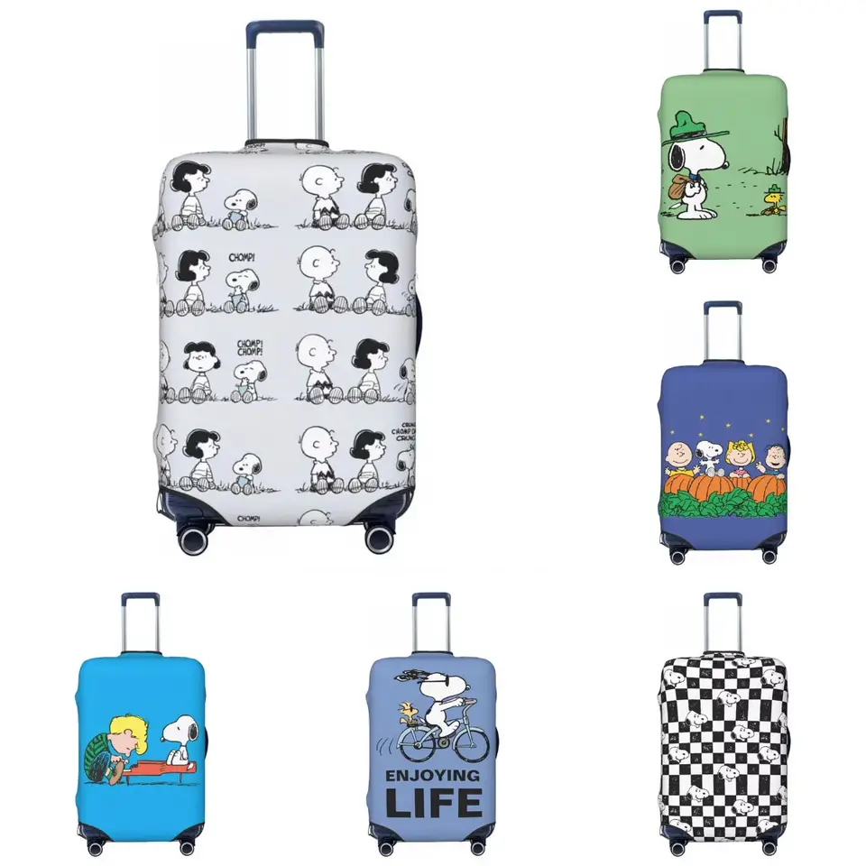 SNOOPY Cartoon Kryt krytie cestovného dovolenky Strectch batožina Protector