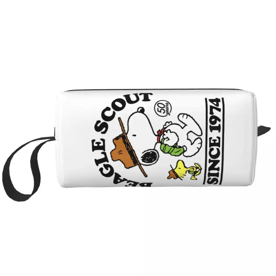 Snoopy Cartoon Make -up Bags Men Kozmetická taška Trendy nepremokavé vrecko na skladovanie kabelky