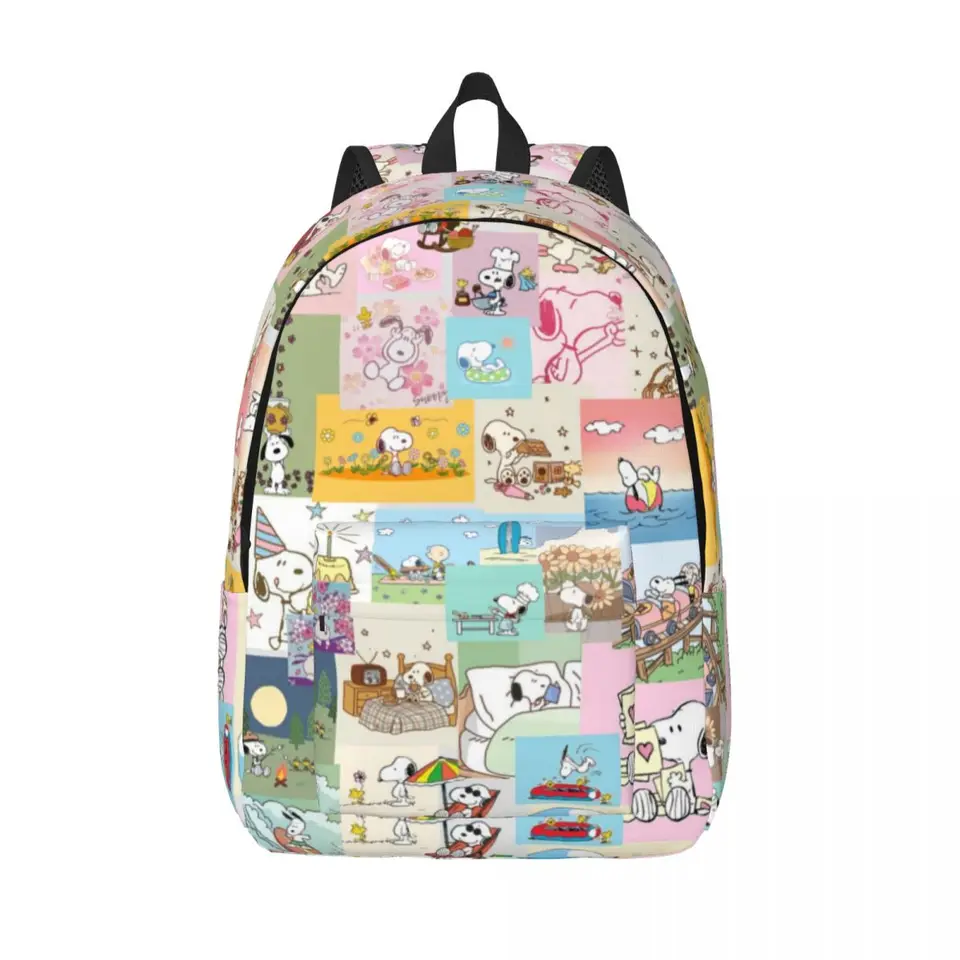 Snoopy for Girls Boys veľkú kapacitu študentský batoh ľahký vodotesný batoh 15.7in 17.7in