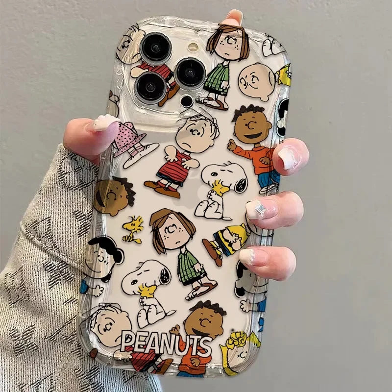 Snoopy Fun Cartoon Full Screen Puzdro pre iPhone 16 15 14 13 12 11 Pro Max xr xs max 7 8 plus mini y2k kreatívny roztomilý obal