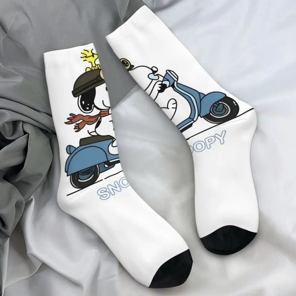 Snoopy jazdné pančuchy Ženy Men ponožky Vysoko kvalitné elegantné ponožky Jeseň Outdoor proti sklzu dizajn ponožky darček k narodeninám