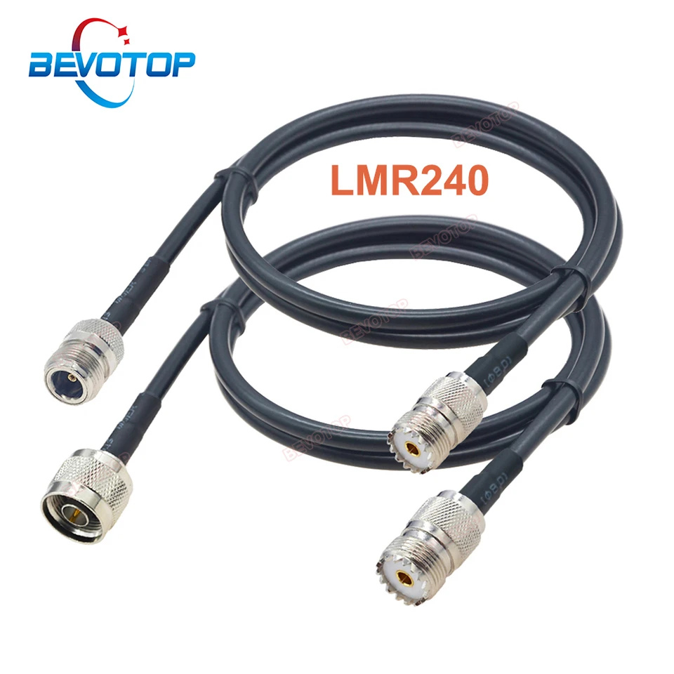 SO239 UHF Žena do samca / samca / ženská LMR240 RF Koaxiálny kábel Nízka strata LMR-240 50-4 50OHM Adaptéry šnúrky na predlžovanie koaxií Coax predlžovanie koaxií