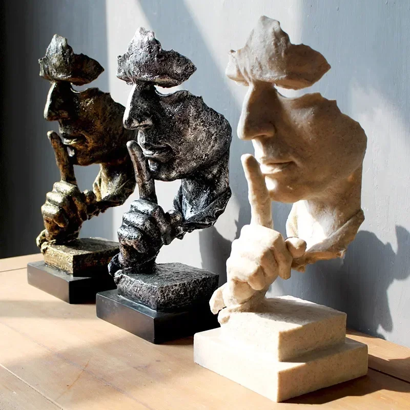 Socha abstraktné živice stolové ozdoby sochárske figúrky Miniatúrne figuríny tvár