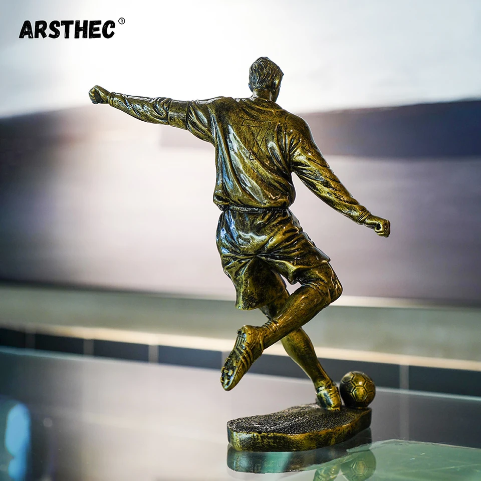 Socha portrétu Messi Cristiano Ronaldo Futbalový hráč socha futbalu Figurína Figurína Ornament Domáca stola Dekoratívne doplnky