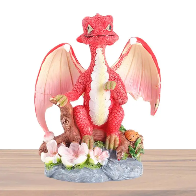 Sochy dinosaura pre dvorky živicové zvieracie figúrky pre stôl Farebné roztomilé dekorácie Domáca dekoratívna socha pre domáci dvor