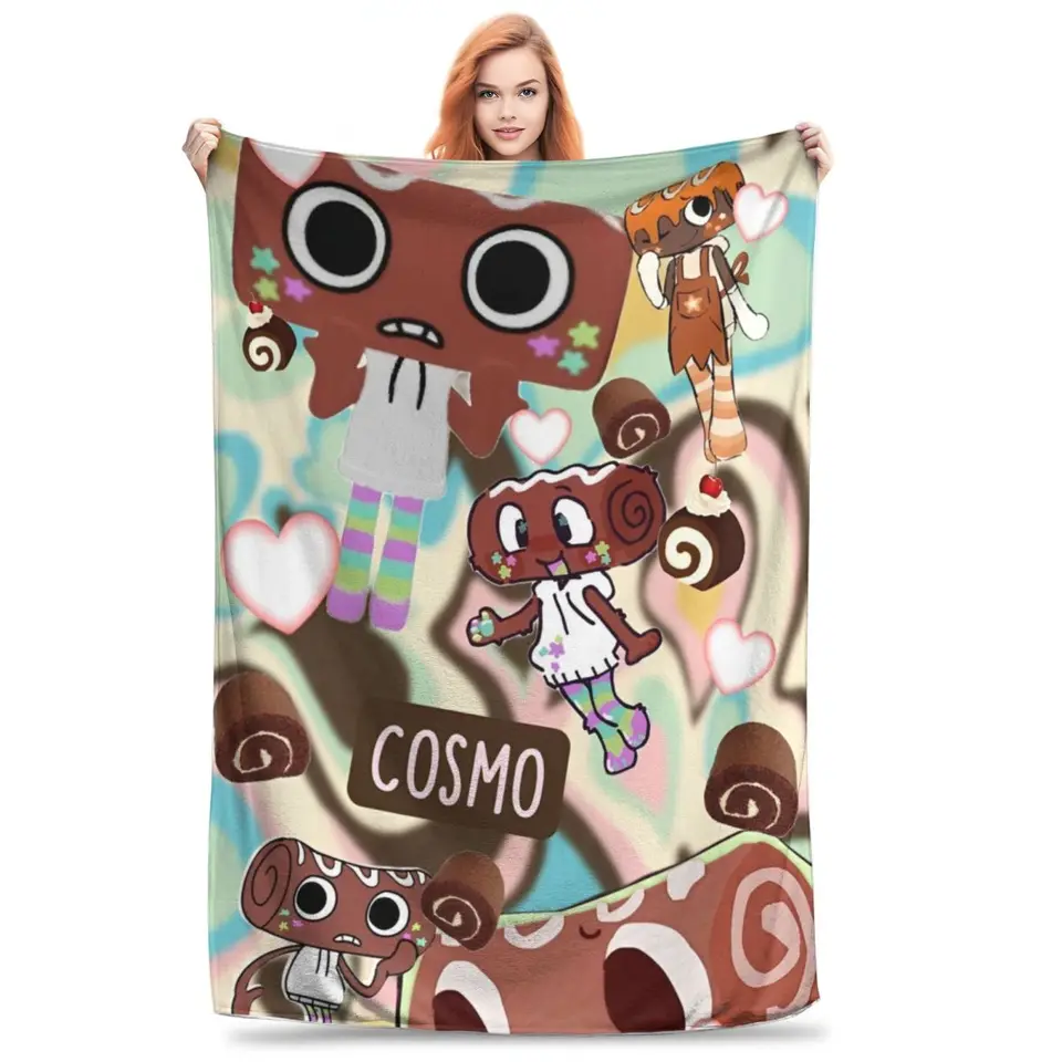 Soft Cosmo Collage Hrot Draový prémiový flanel fleece ľahký Dandys World Game Drave Cany Cozy Plush Prikrývky po celú sezónu Používajte