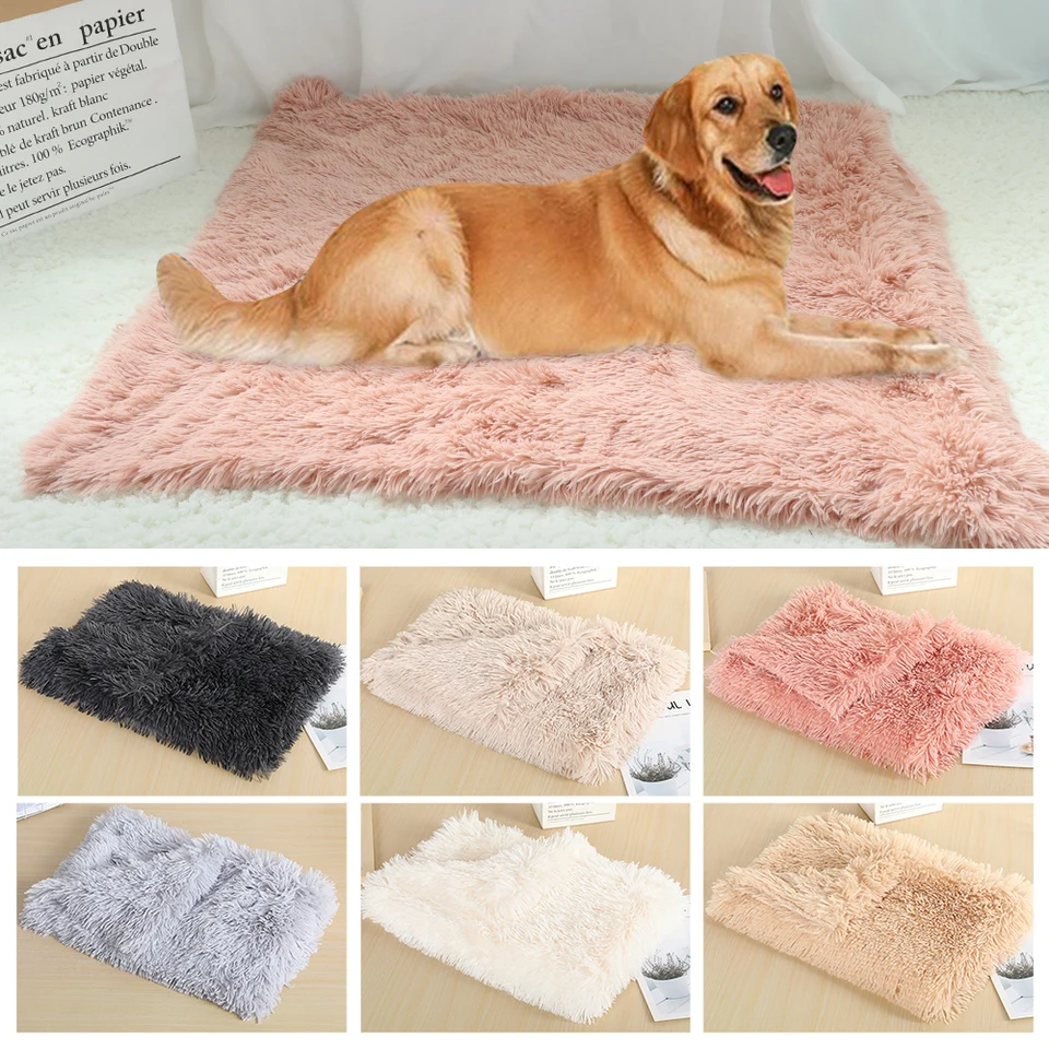 Soft Dog Cat Mat Fleece Dogs Bed Bed Pad Dlhá plyšová mačka Sleep Sleep Mat Cushion Zimné domáce zviera Puppy lôžko pre malé stredne veľké psy