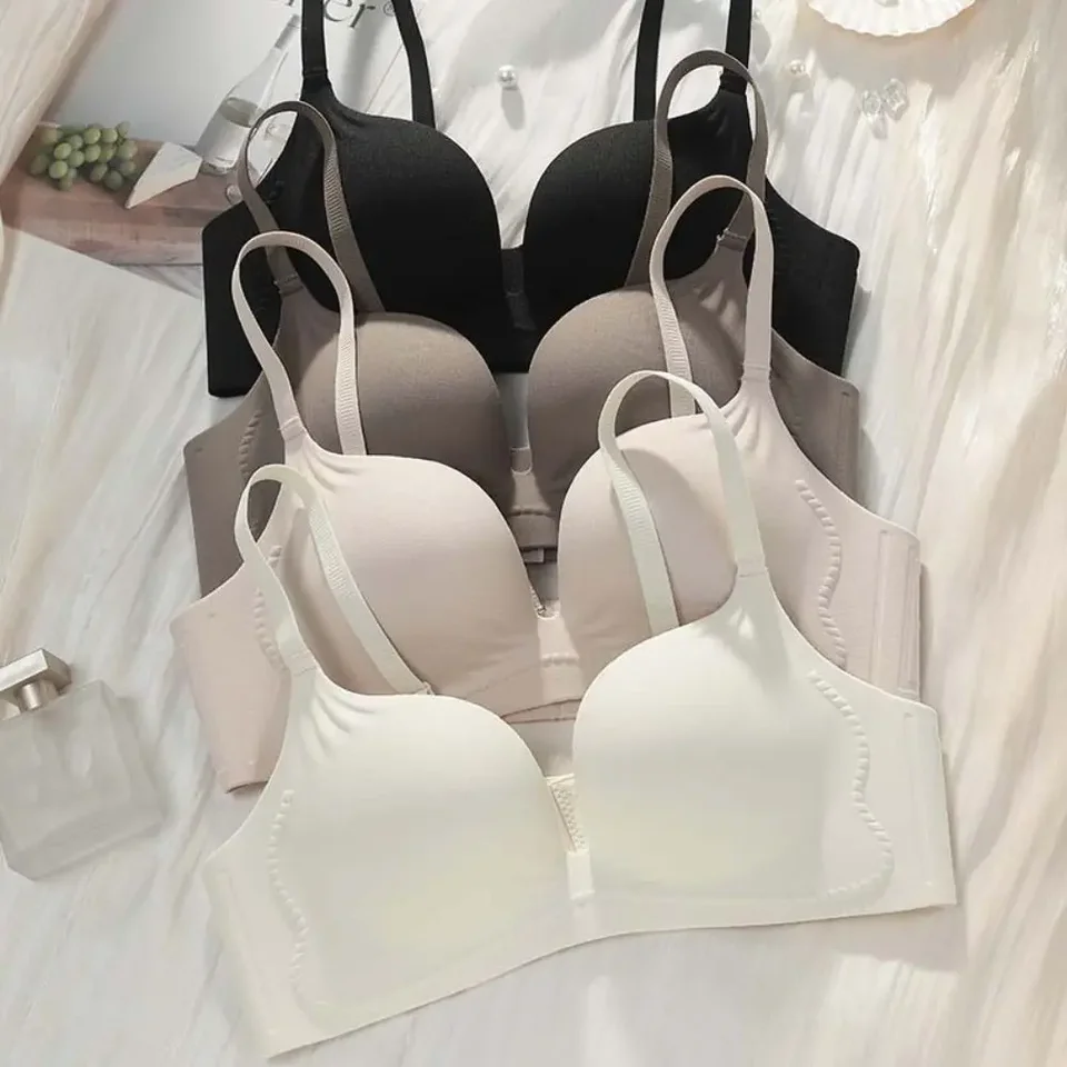 Soft-Ruffle Wireless Deep V Bra blízko priliehajúce protiútok pre ženy pre ženy