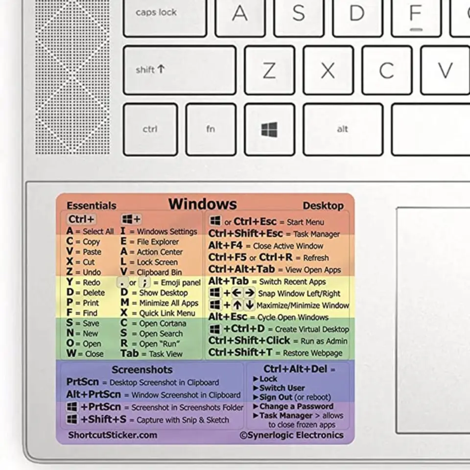 Soft-spadhezívne klávesy skratiek nálepka PC počítač pre Windows Keypad Decal Desktop Excel Word Word Reference