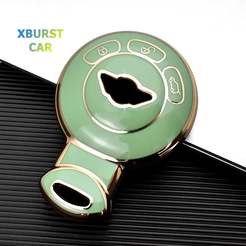 Soft TPU Car Key Case pre BMW Mini Cooper R56 R57 CAS3 Pacan Roadster Clubman Countryman Smart Key Shell Fob Keychain