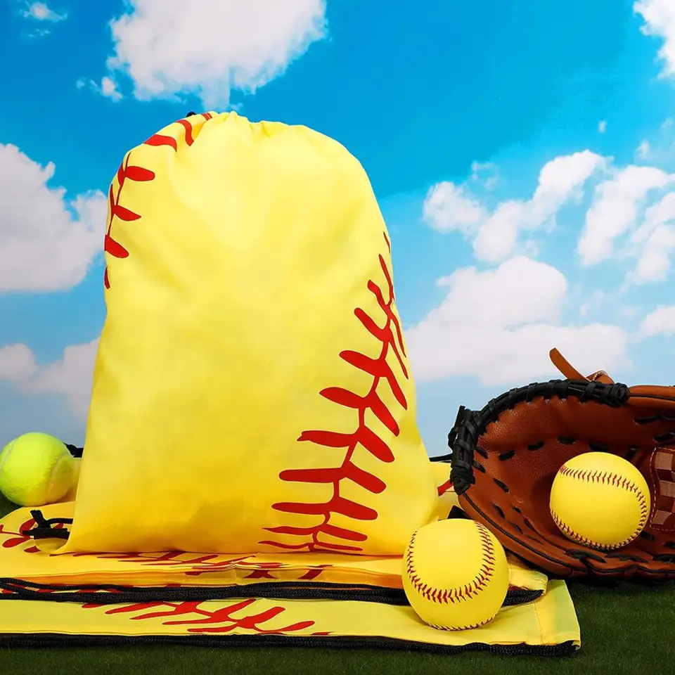 Softball batoh vrecka na šnúrku s veľkou kapacitou vodotesné opotrebenie odolné prenosné baseball goodie batohové batohové puzdro
