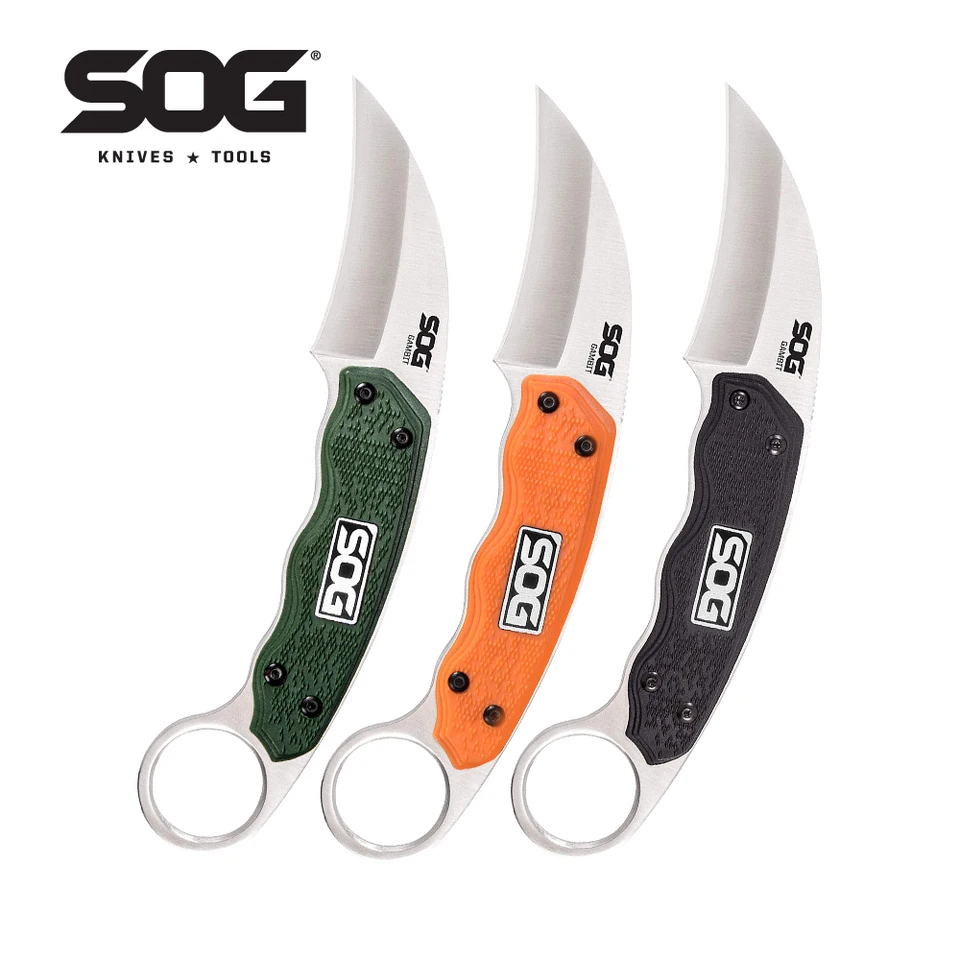 SOG GAMBIT FETBE BLADE MINI MINI SURVIVAL KNIFE NONCIKOVÝ KARAMBIT TACTICKÝ SLEDOVANIE KONE SLOBILY
