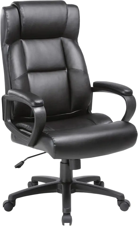 Soho High-back Black Leather Executive Office Comfort & Support Ergonomic Design Nastaviteľná bedrová podpora