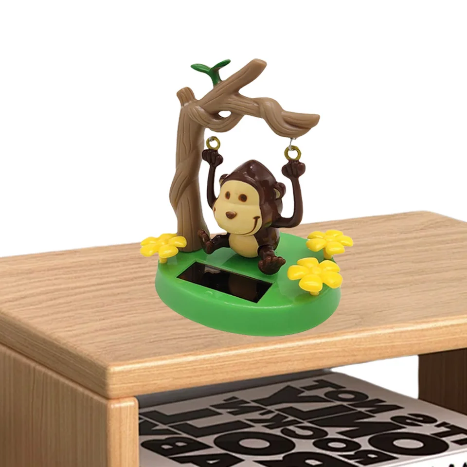 Solar Dancing Monkey Toy Solar Power Swing Monkey Cute Car Dashboard Bobblehead pre dekoráciu interiéru auta
