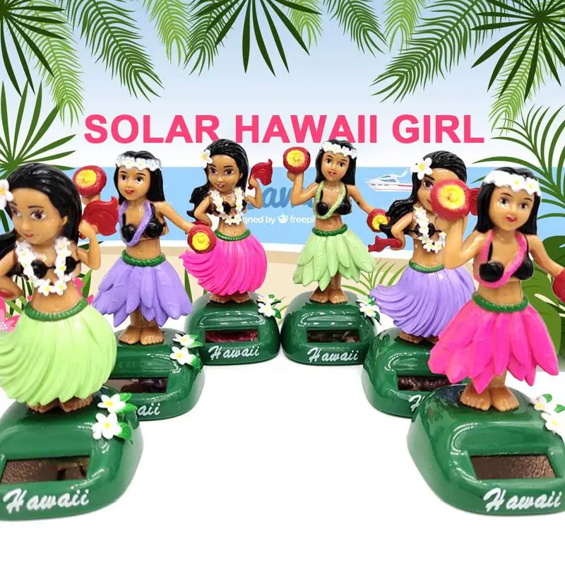 Solar Dashboard Hawaii Dancing Girl Dishboard dekorácie Dancing postava Hawaiian Hula trasenie hlavy Dancer Ozdoby