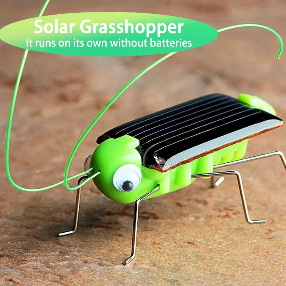 Solar Grasshopper Toy Puzzle Deti Vybrané darčekové simuláciu hmyz Darček chlapci a dievčatá Vedecké vzdelávanie vtipné pohybujúce sa hračky Kid