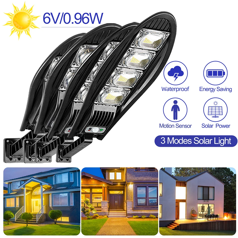 Solar Street Light 168led Super Bright 10000W Outdoor LED LAMP vodotesný snímač pohybu 3 režimy Lighting for Garden Gard Wall
