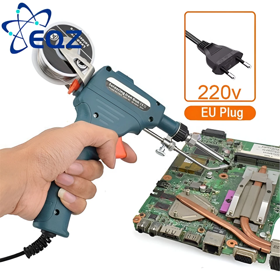 Solder Gun 220V 60 W EÚ Interné kúrenie Elektrické spájkovanie železo Automaticky odosielajte náradie na opravu zvárania plechovky