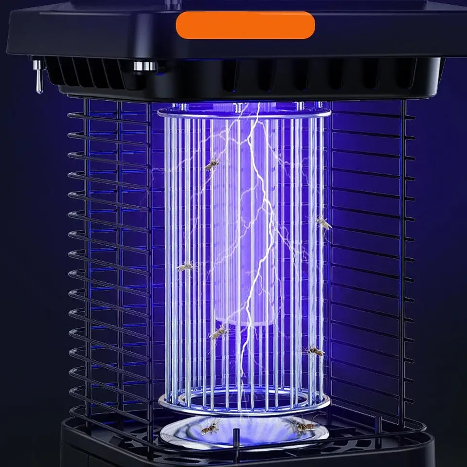 Solárna chyba ZAPPER Vonkajšia vodotesná elektrická muška Zapper Fly Killer Hmyz Fly Trap pre Lawn Courtyard Camping Backyard Terasa