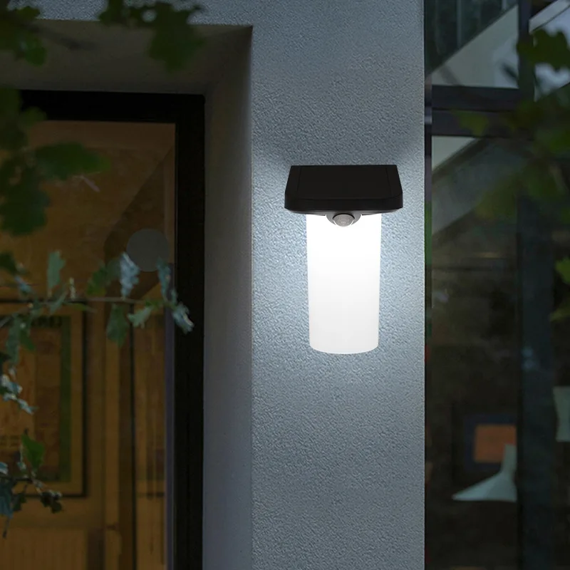 Solárna nástenná lampa, vonkajšia vodotesná vonkajšia nástenná lampa, moderná a jednoduchá vonkajšia vila záhradná brána dekorácie Lampa