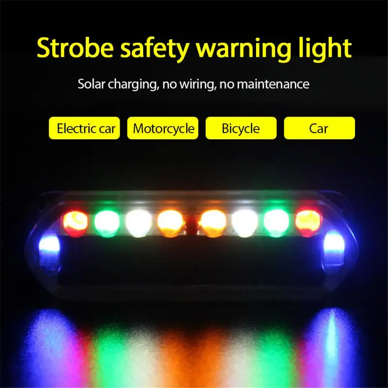 Solárne LED Alarm LED svetlá Vodotesné bočné markerové indikátor Svetlo motoraper